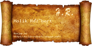 Holik Róbert névjegykártya