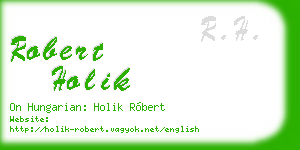 robert holik business card