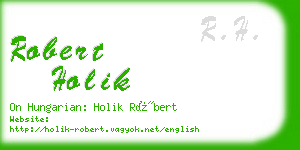 robert holik business card